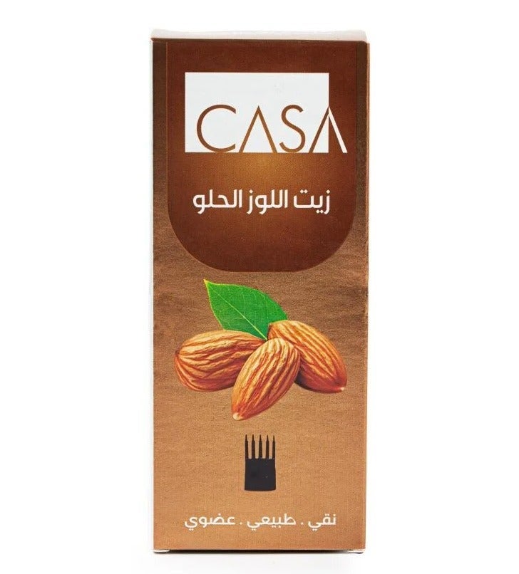 كازا زيت اللوز الحلو الطبيعي والنقي لترطيب وتنعيم البشرة والشعر - 120 مل - Image 1